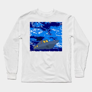 Ocean: A Battle Against Nature's Wrath Long Sleeve T-Shirt